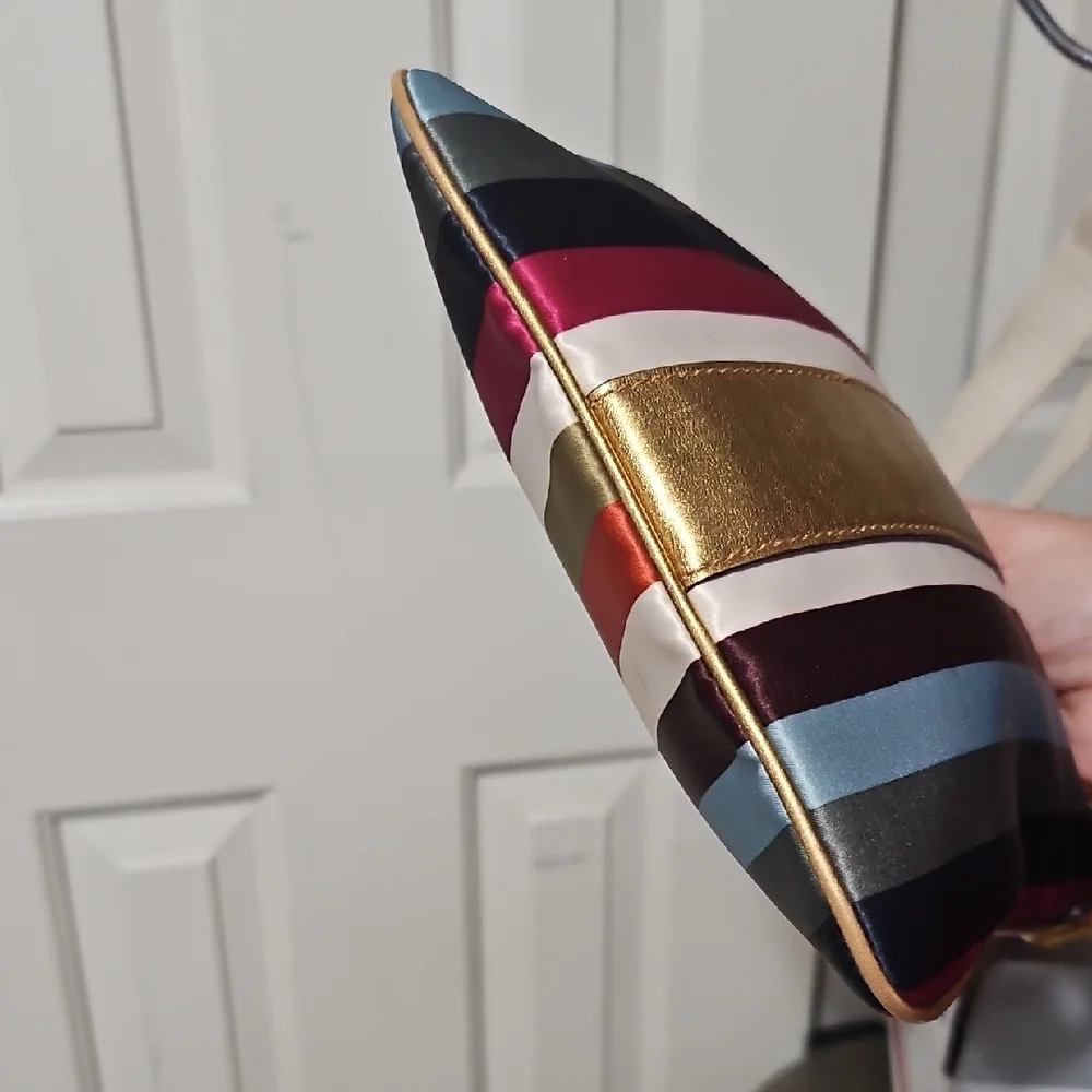 Coach NWOT Legacy Multicolor Striped Crossbody Bag with Gold Accents - Picture 6 of 9